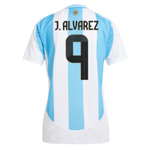 Fotballdrakt Dame Argentina Julian Alvarez #9 Hjemmedrakt Copa America 2024 Kortermet